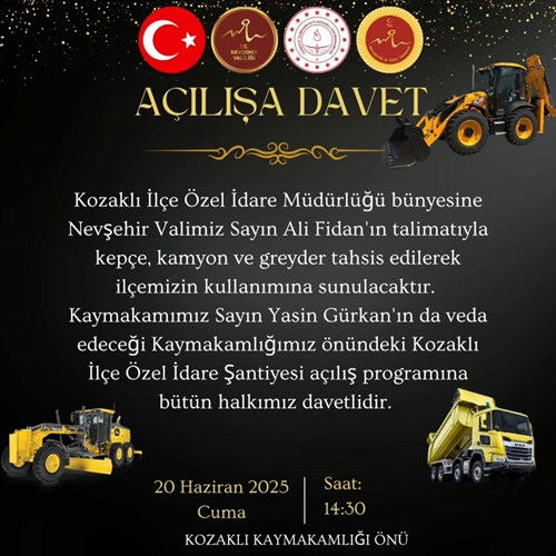 AÇILIŞA DAVET 